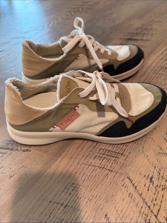 Taos Footwear Shoes - Taos Footwear Olive, Black & Cream Women's Lace-Up Sneakers